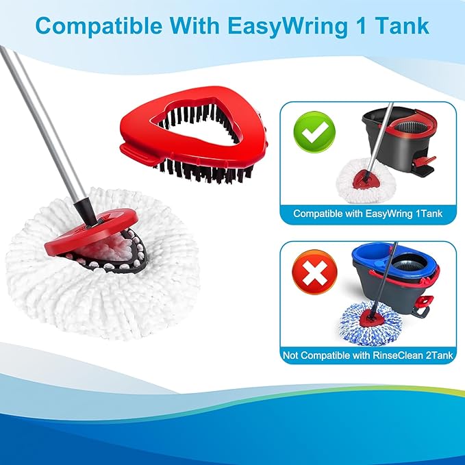 Spin Mop Head and Brush Replacement Compatible - Image 2