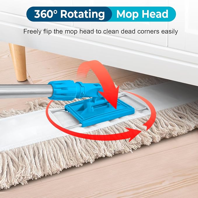 36” Commercial Dust Mop for Floor Cleaning, Industrial Dry Mop - Image 3