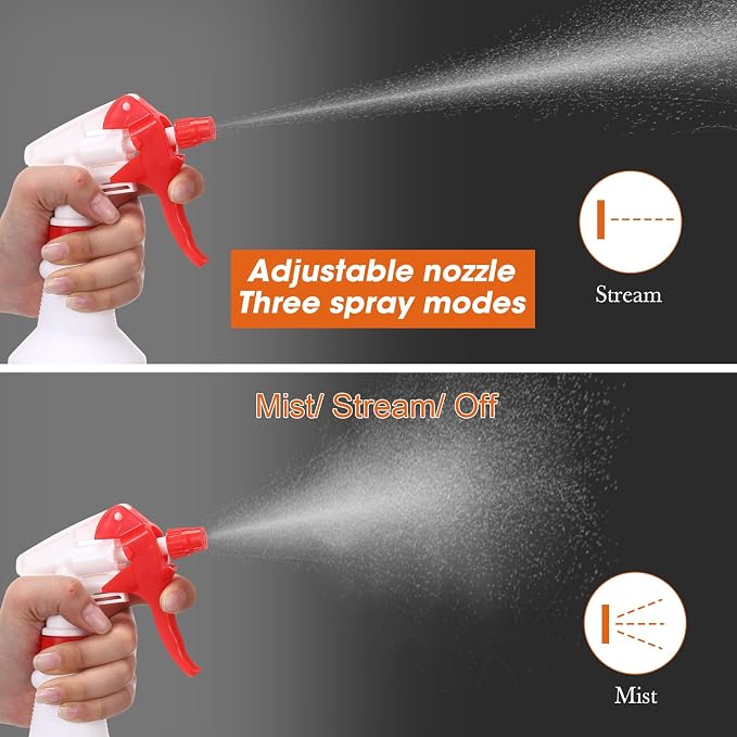 Eccliy 12 Pcs 16 Oz Plastic Spray Bottle, Adjustable Empty Reusable Sprayer - Image 5