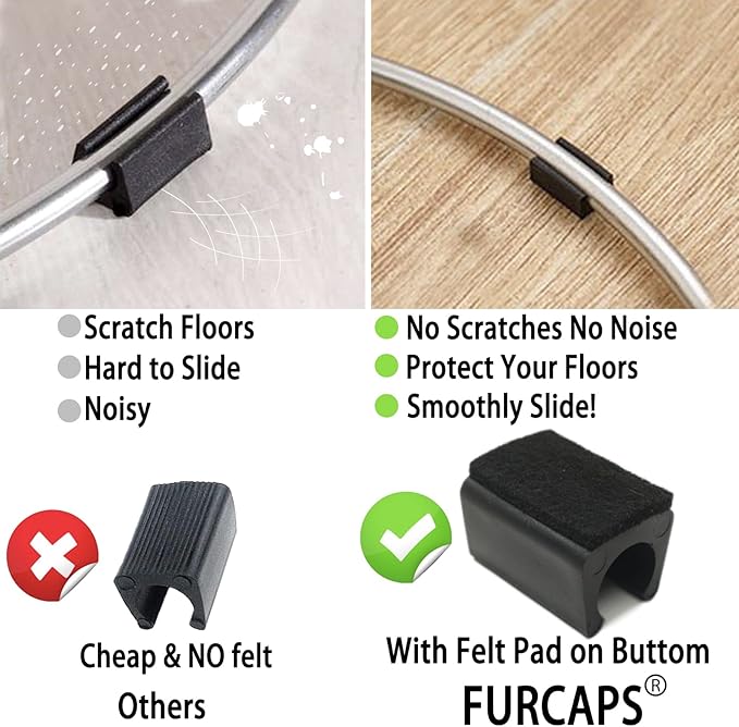 Rectangle U Shaped Chair Leg Tips Cap - Image 2