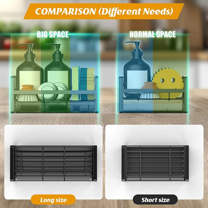Sponge Holder for Kitchen Sink, Stainless Steel Kitchen Sink Organizer - Image 5