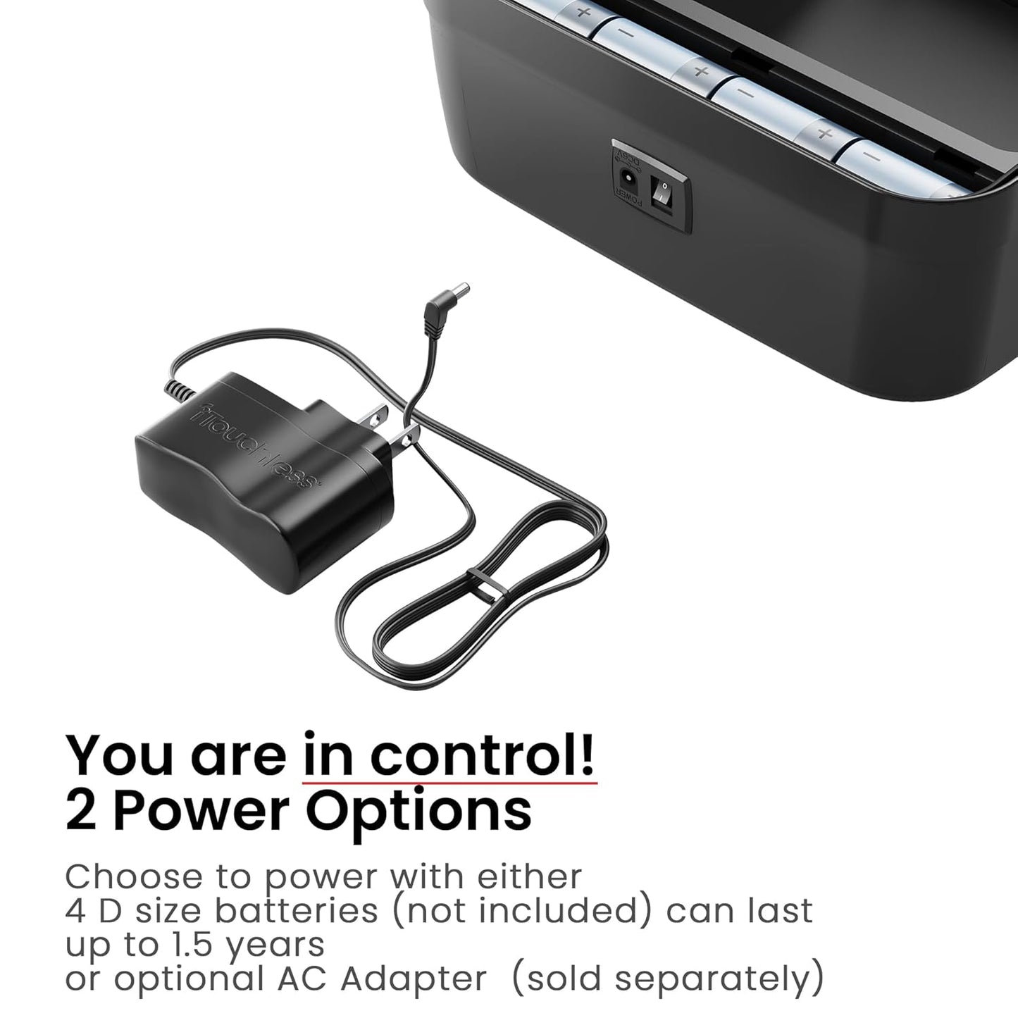 iTouchless New Sensor Trash Can Lid Replacement for Models IT13MX, IT13MXL, DZT13P, DZT13PL, DZT13M, and DZT08P, DZT08PL, and Other Variants