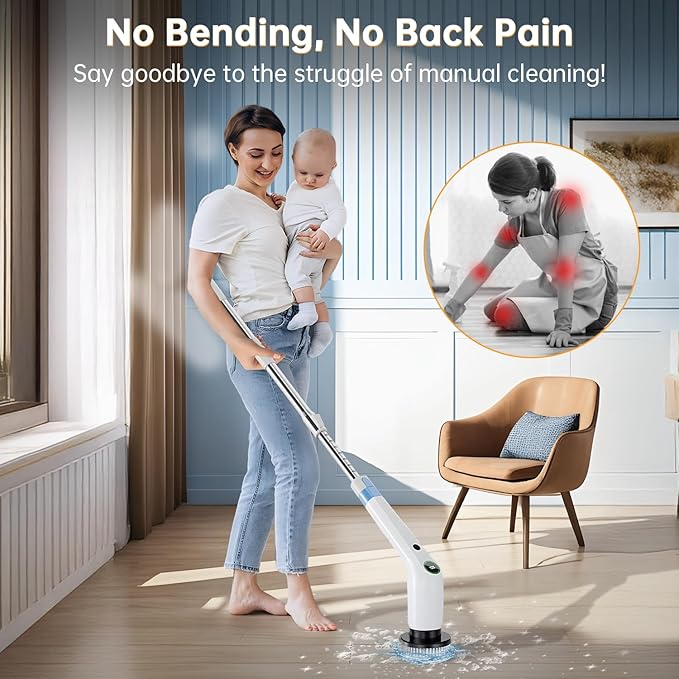Electric Spin Scrubber, Cordless Shower Scrubber - Image 2