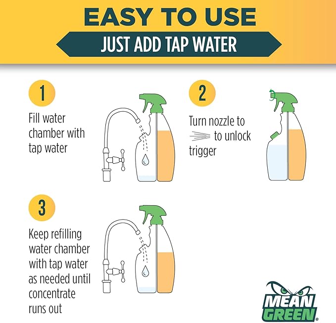 Mean Green Refillable Ultra Powered CONCENTRATE Bathroom Cleaner, Tropical - Image 6