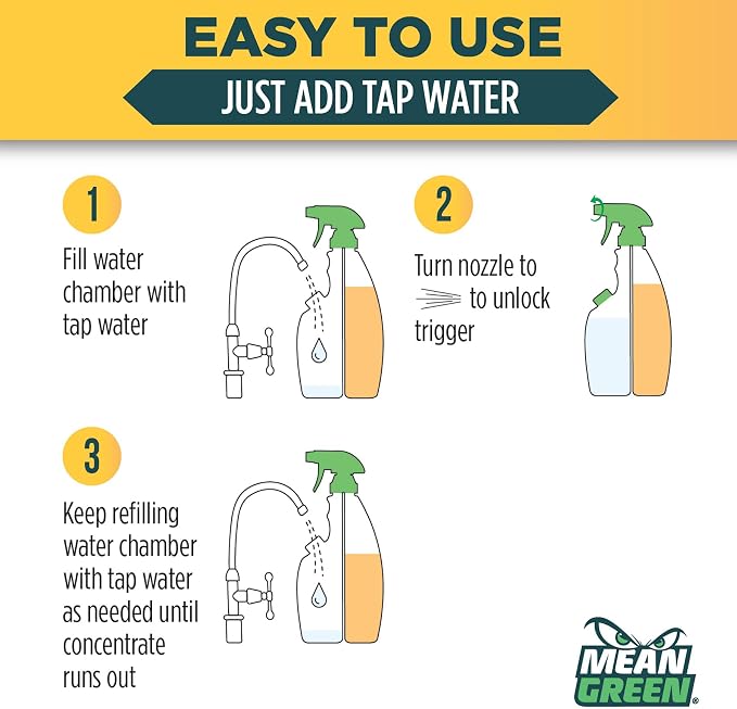 Mean Green Refillable Ultra Powered CONCENTRATE Bathroom Cleaner, Tropical - Image 6