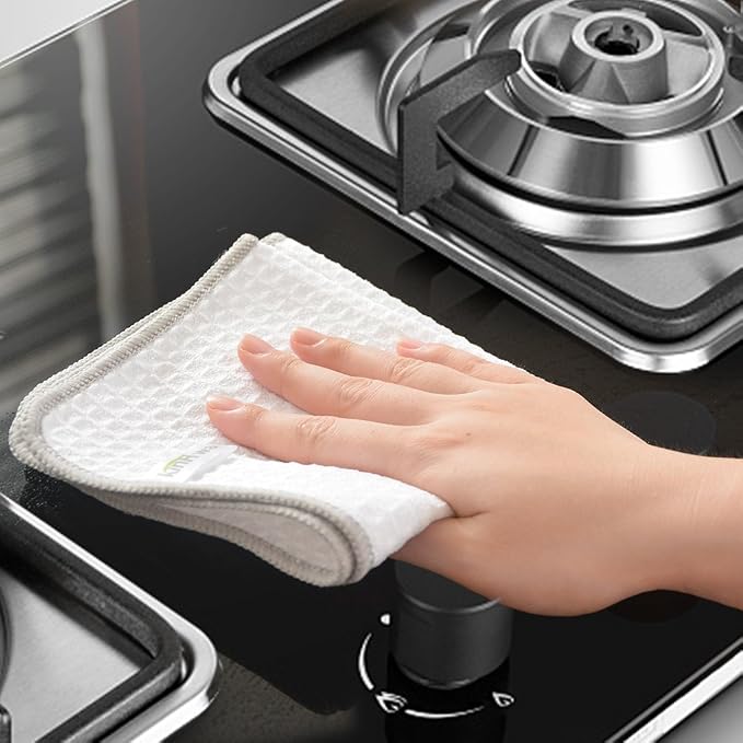 KinHwa Microfiber Dish Cloths Thick Waffle Weave Kitchen Dish Rags Ultra - Image 5