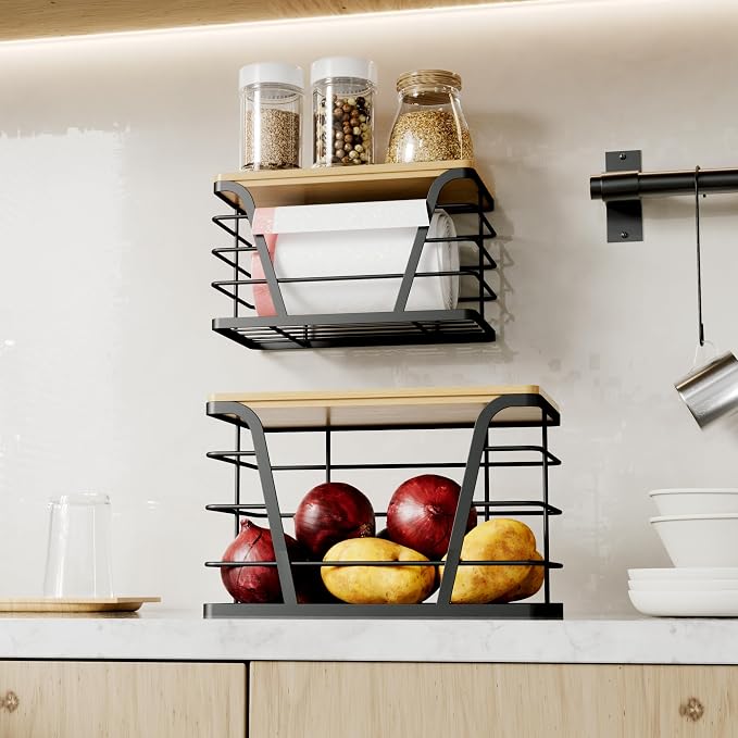 2 Pack Stackable Storage Laundry Kitchen Organizers, Wall Mount Trash Bag Holder - Image 7