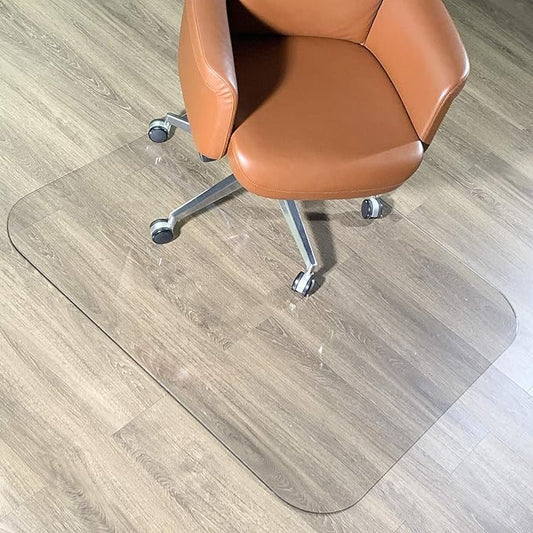Crystal Clear 1/5" Thick 54" x 32" Heavy Duty Hard Chair Mat, Can be Used on - Image 2