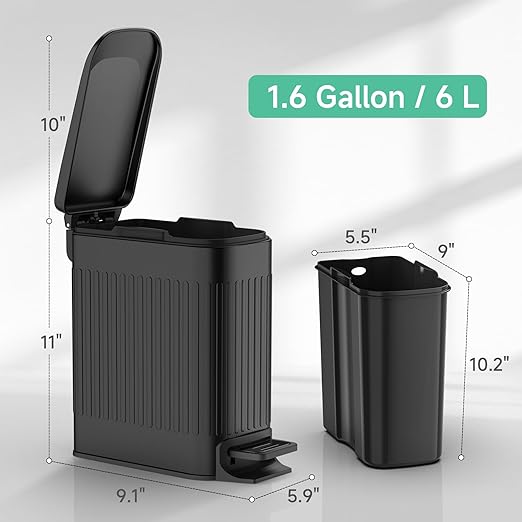 TIPGO Slim Bathroom Trash Can - Image 5