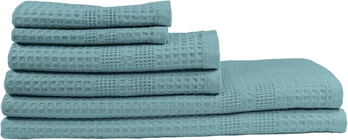 GILDEN TREE Waffle Towel Set Quick Dry Thin | 2 Bath Towels | 2 Hand Towels | 2 by GildenTree