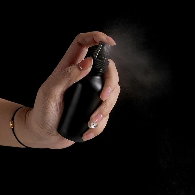 Frosted Black Glass Small Spray Bottle 2 oz 24 Packs, Fine Mist Sprayer Small - Image 6