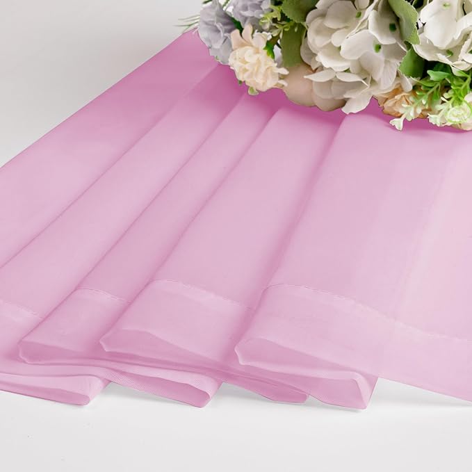 Chyhomenyc Sheer Valances for Windows 2 Pack, Small Window Curtains for Living - Image 6