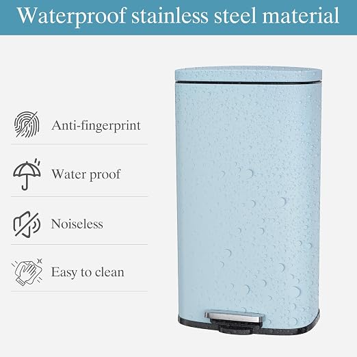 AthLike Trash Can, Stainless Steel Kitchen Garbage Can, Step Waste Bin - Image 5