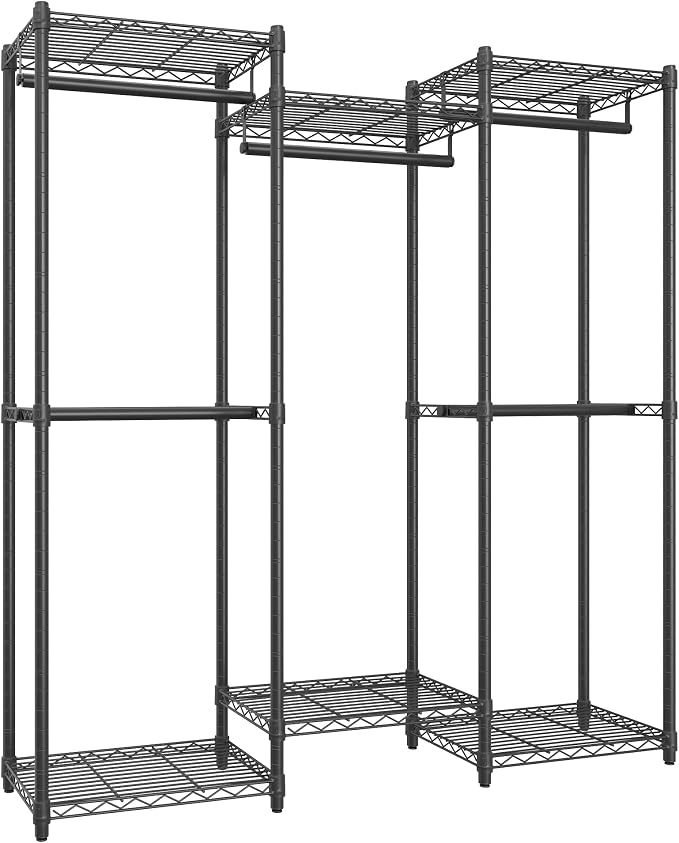SONGMICS Heavy-Duty Clothes Rack, Garment Rack, Portable Closet, 56.9-Inch Wide - Image 7
