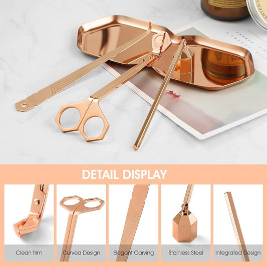 PATOISE 4 in 1 Candle Accessory Set, Wick Trimmer, Candle Snuffer, Wick Scoop - Image 2