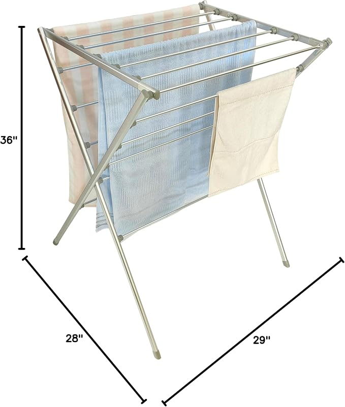 TOTES BABIES Premium Aluminum Foldable Laundry Rack - Image 3