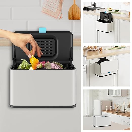 Stainless Steel Hanging Trash Can by LINSSEN