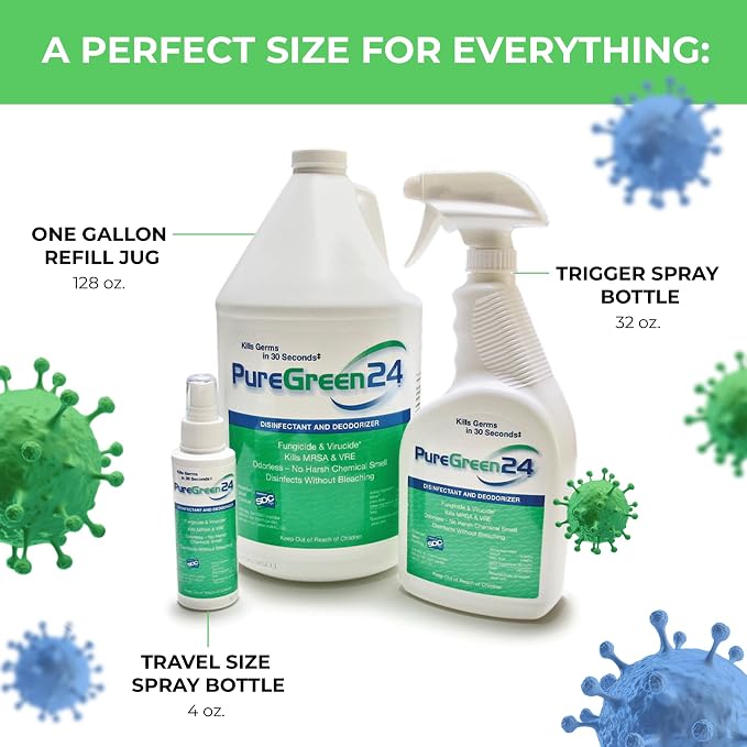 PureGreen24 Safe & Effective Disinfectant. Kills Deadly Germs including RSV - Image 4