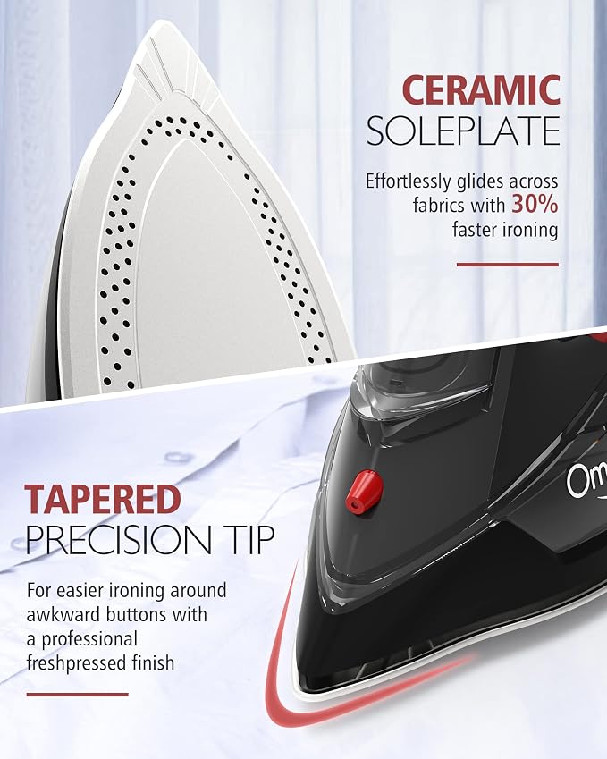 Cordless Iron for Clothes, 1500W Steam Iron Rapid Heating, Non-Stick Ceramic - Image 6