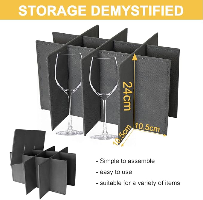 homyfort Wine Glass Storage Box, China Storage Containers - Image 6