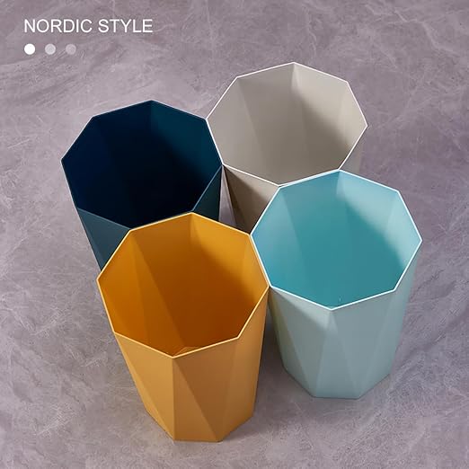 Small Bathroom Trash Can 2 Pack Garbage Can 1.8 Gallon Waste Basket - Image 7