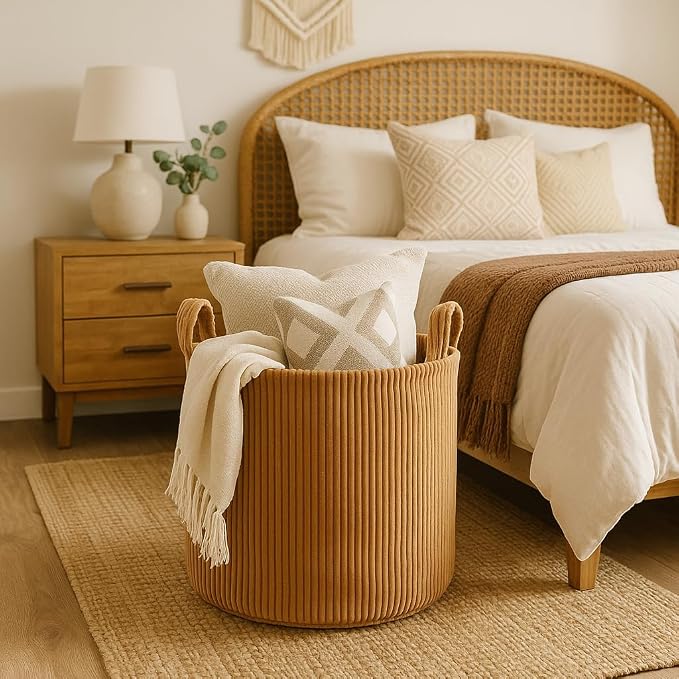 PUTSKA Blanket Basket – Round Storage - Image 4