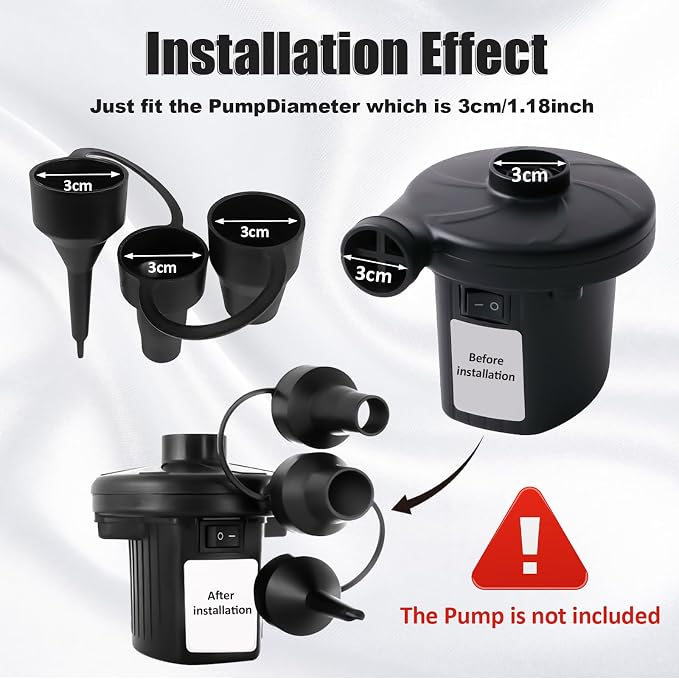 4 Set Air Pump Replacement Nozzles Head - Image 4