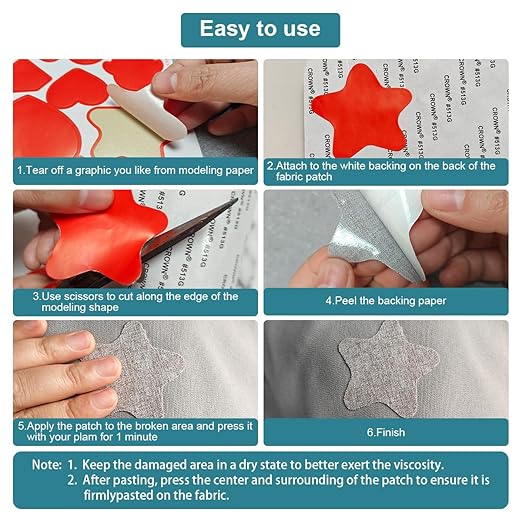J.CARP 2Pcs Linen Repair Patches, Large Self-Adhesive Fabric Patch - Image 6