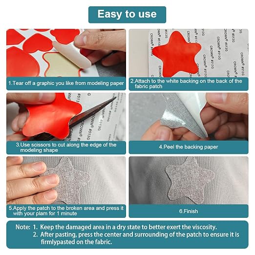 J.CARP 2Pcs Linen Repair Patches, Large Self-Adhesive Fabric Patch - Image 6