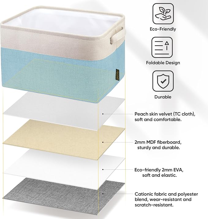 BALEINE 2 Pack Fabric Storage Bins - Image 7