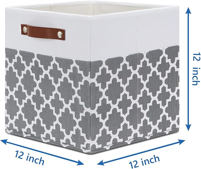 Temary 12x12x12 Fabric Storage Bins 4 Pack - Image 2