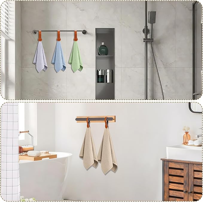 4 PCS Genuine Leather Towel Clips - Image 5