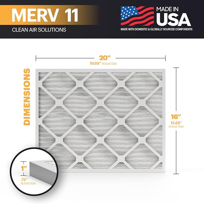 BNX TruFilter 16x20x1 Air Filter MERV 11 - Image 2