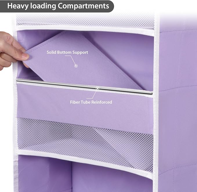 Univivi 5-Shelf Fabric Door Storage Over Door Hanging Organizer - Image 5