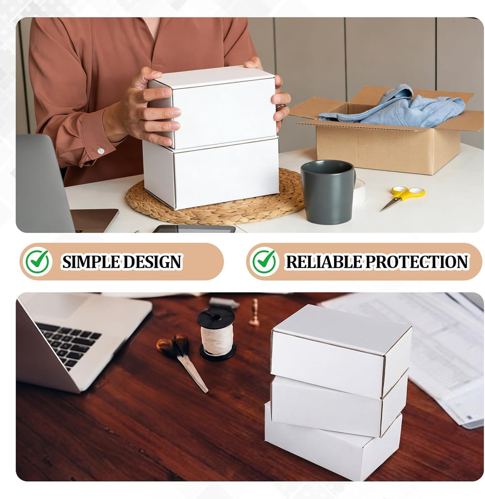 100 Pack Small Corrugated Shipping Boxes 5 x 3 x 2 Inches, Durable Easy Fold ...