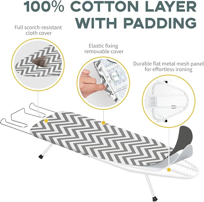 Folding Ironing Board for Small Space, RAINHOL Mini Collapsible Ironing Boards - Image 2