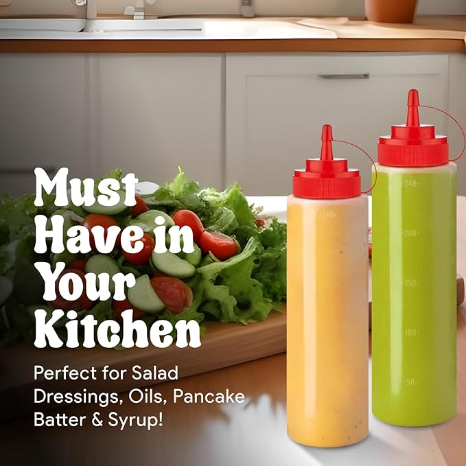 Norcalway 12 oz Condiment Squeeze Bottles - Image 9