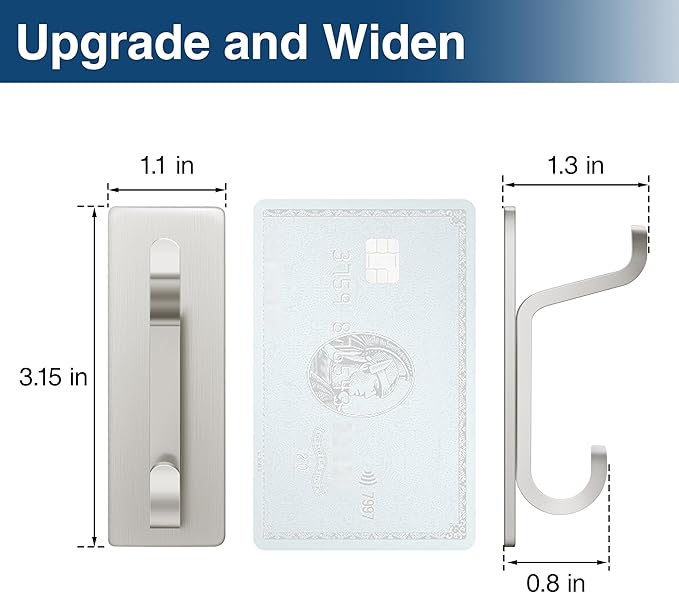 pickpiff Wall Hooks for Coat and Towel: 13LB Adhesive Door Hanger Stick on - Image 4