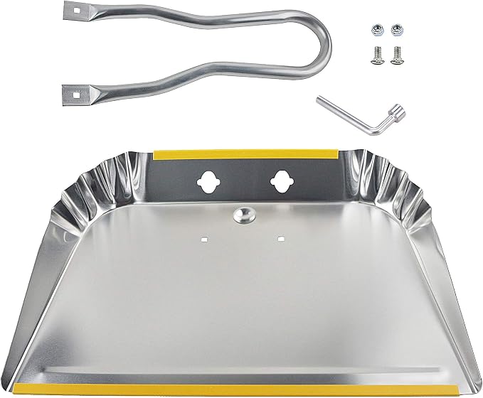 PHYEX 3-Pack 17" Heavy Duty Metal Dust Pans, Wide Dustpans - Image 2