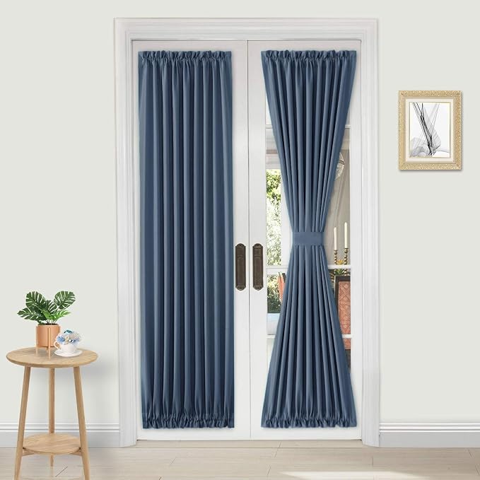 DWCN French Door Curtains – Rod Pocket Thermal Blackout Curtain by DWCN