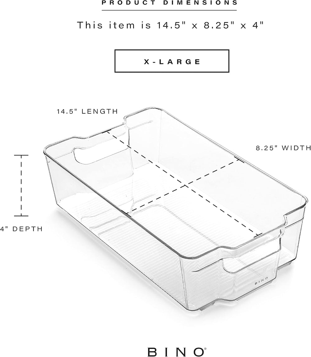 BINO | Stackable Storage Bins, X-Large - 8 Pack | THE STACKER COLLECTION | Cl...