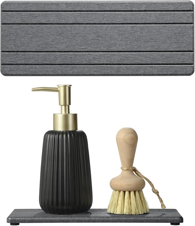 2PCS Diatomite Quick Stone Drying Tray Mat by Razborci
