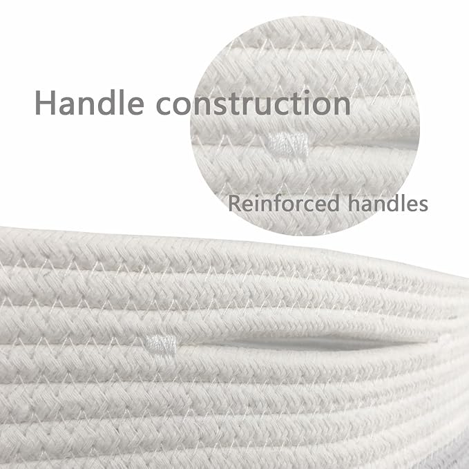 COMFY-HOMI 3 Pack Medium Cotton Rope Basket - Image 6