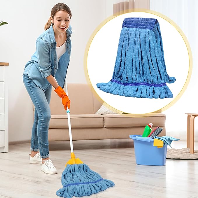 Lallisa 10 Pcs Commercial Mop Head Replacement Tube Microfiber Mop Heads - Image 4