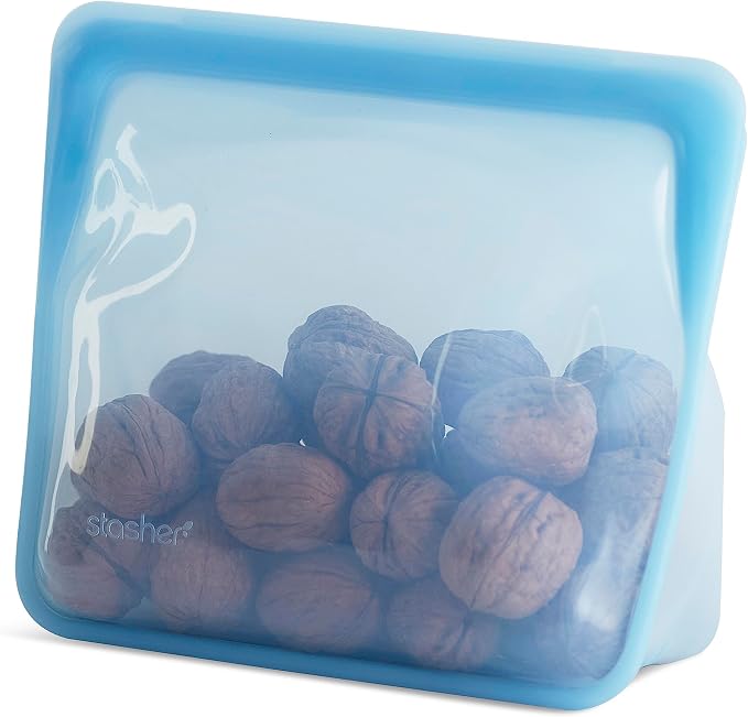 Stasher Premium Silicone Reusable Food Storage Stand-Up Mid Bag, Sous Vide by Stasher