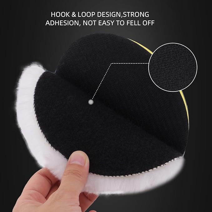 Wool Polishing Buffing Pad, SPTA 6 Pcs 6 Inch 150mm Polishing Buffing Wheel - Image 5