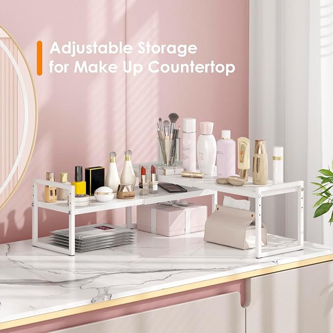 DOLALIKE Expandable Kitchen Countertop Organizer, Stackable Cabinet Shelf - Image 7