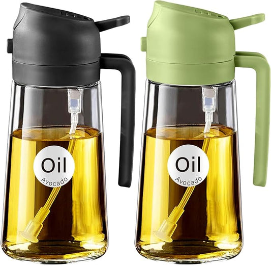 YARRAMATE Olive Oil Dispenser, 2 in 1 Oil Sprayer by YARRAMATE