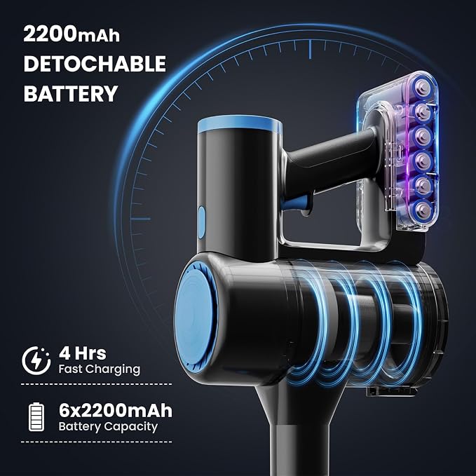Cordless Vacuum Cleaner with 35kPa Suction Vacuum Cleaner, Lightweight Stick - Image 6