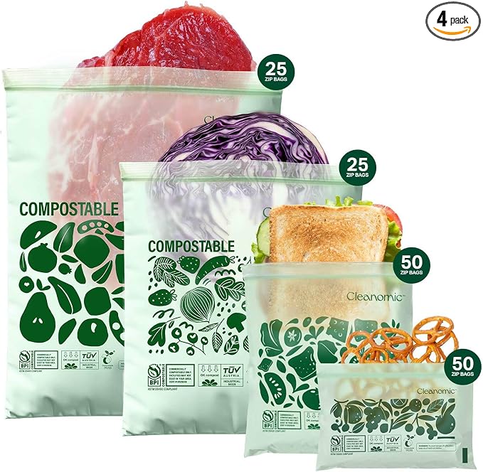CLEANOMIC Compostable* Food Storage Bag Bundle by Cleanomic